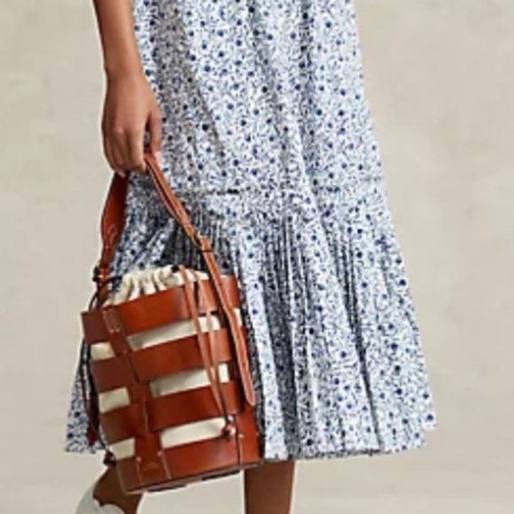 NWT Polo Ralph Lauren Floral Pleated-Hem Drawstring Dress NEW With Tag Size … - Picture 5 of 10